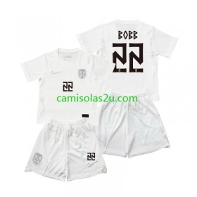 Camisolas de futebol Noruega Oscar Bobb 22 Criança Equipamento 3ª World Cup 2026 Manga Curta